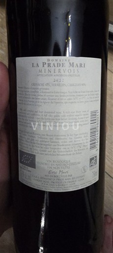 Languedoc Minervois Domaine La Prade Mari 2022