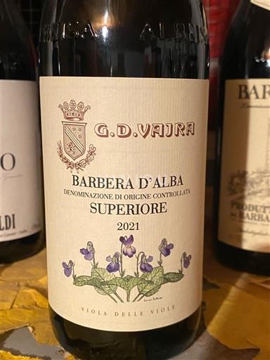 Piedmont Wines Barbera d'Alba G.D. Vajra Viola delle Viole 2021