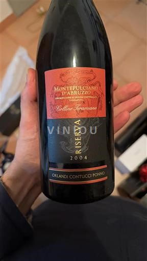 Abruzzo Montepulciano d'Abruzzo Colline Teramane Orlandi Contucci Ponno Collina Terramane Riserva 2004