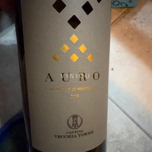 Puglia Primitivo di Manduria Cantina Vecchia Torre Auro 2019