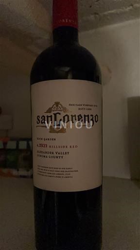 Vùng trồng nho được cấp phép California Thung lũng Alexander San Lorenzo Hillside Red 2021