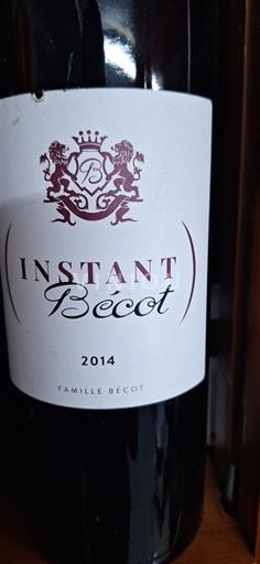 Vin Rouge sec Instant Bécot Famille Bécot 2014 France Bordeaux AOC