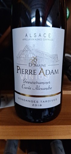 Alsace Gewurztraminer Vendanges Tardives Domaine Pierre Adam Alexandre 2018