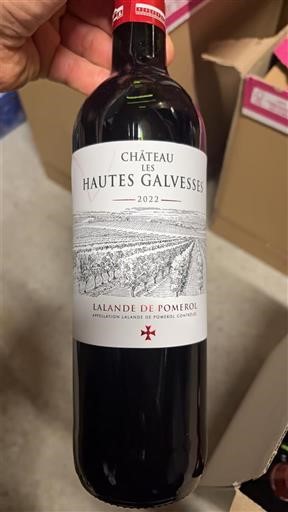 Bordeaux Lalande-de-pomerol Château Les Hautes Galvessen 2022