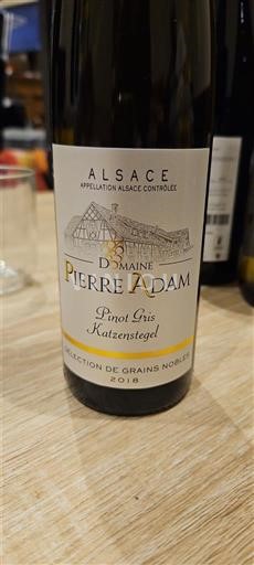 Alsácia Sélection de Grains Nobles Domaine Pierre Adam Pinot Gris Katzenstegel 2018