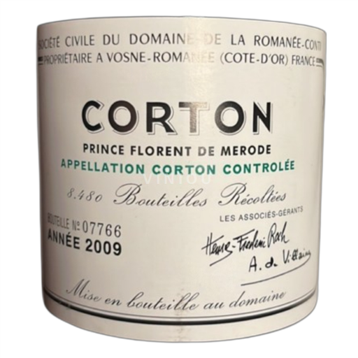 Bourgogne Corton Domaine de la Romanée-Conti Prince Florent de Merode 2009