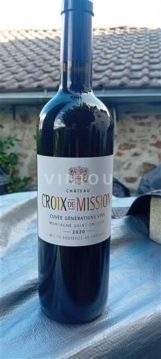 Bordeaux Montagne-Saint-Émilion Château Croix de Mission Générations Vins 2020