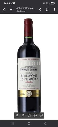 Bordeaux Bordeaux Supérieur Château Beaumont Les Pierrières 2022