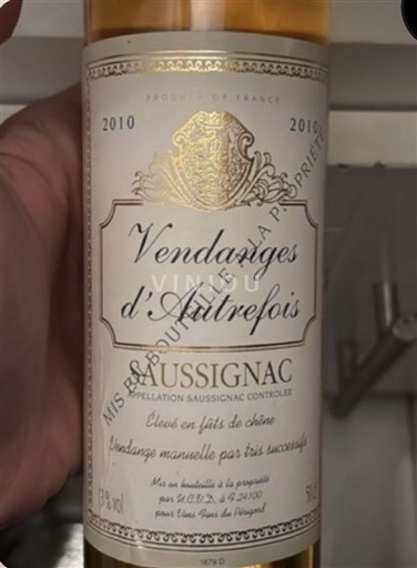 Tây Nam Saussignac Vendanges d'Autrefois 2010