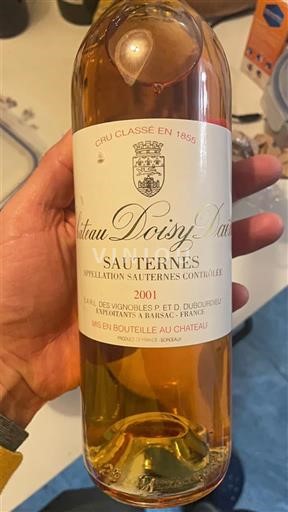 Bordeaux Sauternes Grand Cru Château Doisy-Daëne 2001