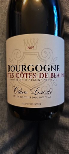 Borgogna Hautes Côtes de Beaune Claire Laroche 2019
