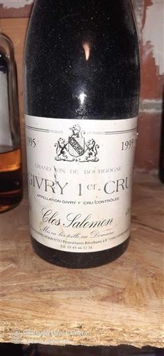 Vinos Rouge sec Clos Salomon 1995 Francia Borgoña No especificado AOC Premier Cru