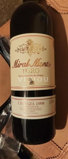 Castile and León Toro Miral Monte Crianza 1998