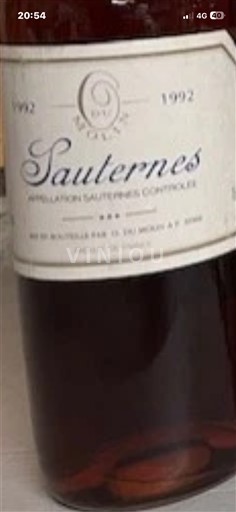 Bordeaux Sauternes O de Sauternes 1992