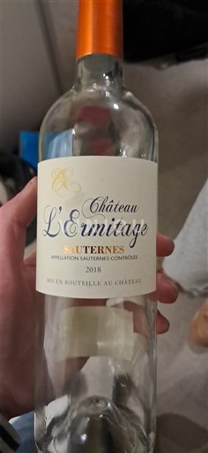 Bordeaux Sauternes Château L'Ermitage 2018
