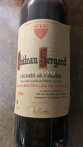 Bordeaux Lalande-de-pomerol Château Sergant 2004