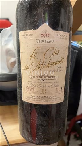 Bordeaux Blaye-Côtes-de-Bordeaux Château Le Clos des Michenauds 2015