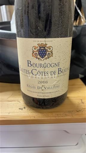 Bourgogne Régis de Vallière 2016