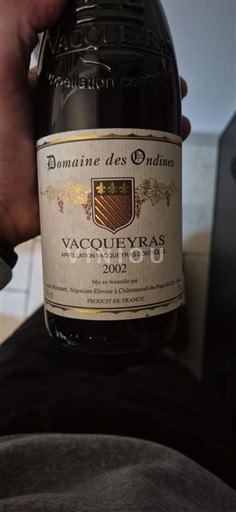 Valle del Rodano Vacqueyras Domaine S Ondines 2002