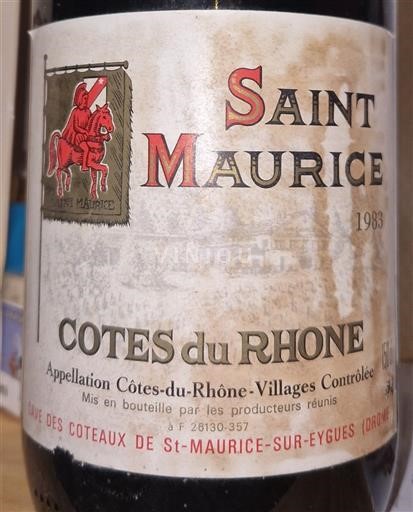 Thung lũng Rhône Côtes-du-rhône-villages Cave des Coteaux de Saint-Maurice-sur-Eygues Saint Maurice 1983