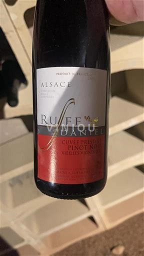 Alsácia Ruff Daniel Prestige Pinot Noir Vieilles Vignes Não Sazonado