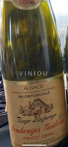 Alsácia Vendanges Tardives Roger Heyberger Bildstoecklé 2009