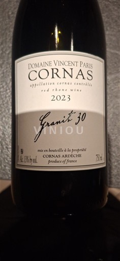 Rhône Valley Cornas Domaine Vincent Paris Granit 30 2023