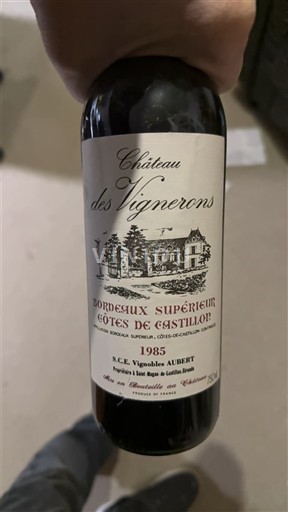 Bordeaux Bordeaux Supérieur Château S Vignerons 1985