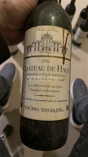 Bordeaux Premières Côtes de Bordeaux Château Haux 1986