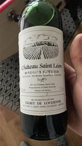 Bordoja Bordeaux Supérieur Château Saint Léon 1985