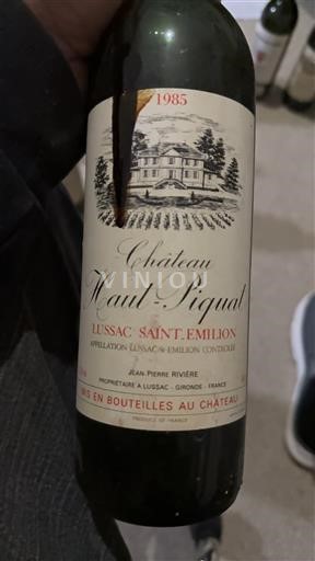 Bordeaux Lussac-Saint-Émilion Château Haut Piquat 1985