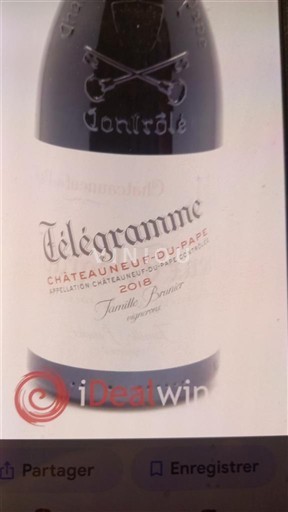Rhône Valley Châteauneuf-du-Pape Télégramme Deuxième vin du Vieux Télégraphe 2018