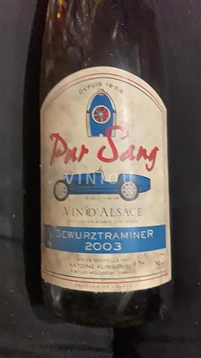 Alsácia Antoine Kling Pur Sang 2003