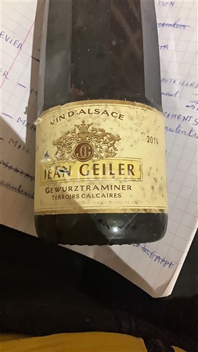 Alsace Gewurztraminer Jean Geiler Terroirs Calcaires 2014