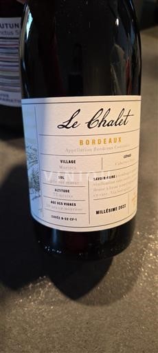 Vina Rouge sec Le Chalet 2021 Francija Bordeaux AOC