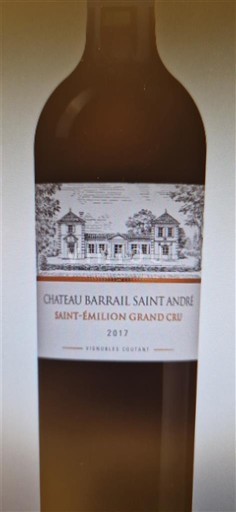 Burdeos Saint-Émilion Gran Cru Château Barrail Saint André 2017