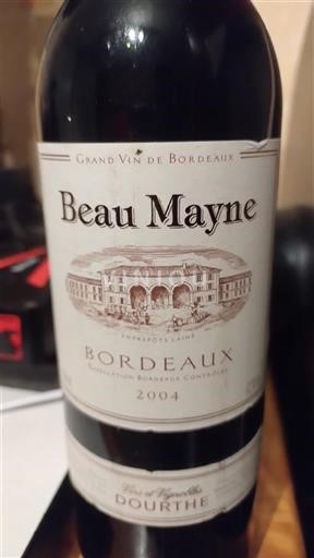 Vina Rouge sec Beau Mayne 2004 Francija Bordeaux AOC