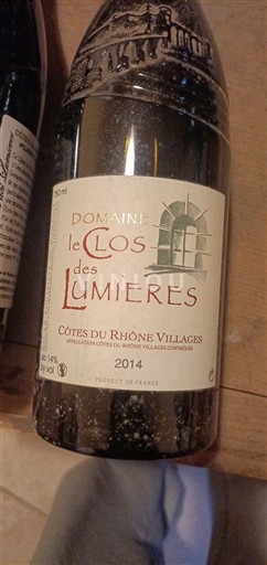 Rhônen laakso Côtes-du-rhône-villages Domaine Le Clos des Lumières 2014