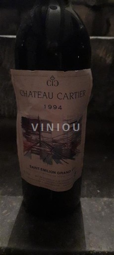 Burdeos Saint-Émilion Gran Cru Grand Cru Château Cartier 1994