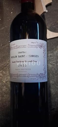 Bordeaux Saint-Émilion Grand Cru Château Moulin Saint-Georges 2022