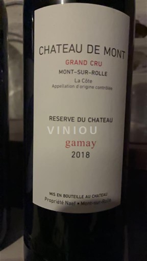 Vaud La Côte Grand Cru Château Mont Réserve du Château 2018