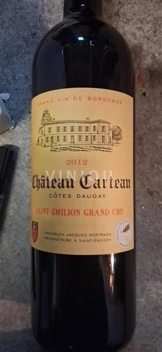 Burdeos Saint-Émilion Gran Cru Grand Cru Château Carteau Côtes Daugay 2012