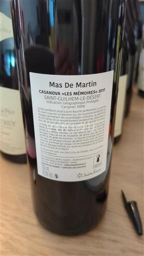 Linguadoca e Rossiglione Saint-Guilhem-le-Désert Mas De Martin Casanova Les Mémoires 2017