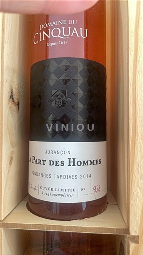 Tây Nam Jurançon Domaine Cinquau La Part des Hommes 2014