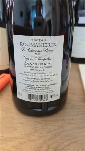 Langvedok Grès de Montpellier Château Roumanières Le Chant des Pierres 2018