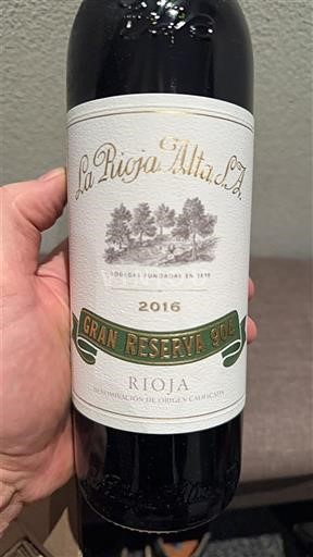 La Rioja Rioja La Rioja Alta S.A 904 Gran Reserva 2016