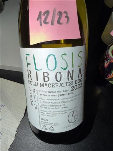 Marche Colli Maceratesi Andrea Agostini Flosis Ribona 2022