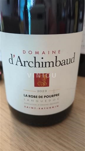 Langvedok Pic-saint-loup Domaine Archimbaud La Robe de Pourpre 2023