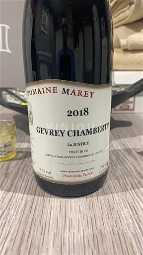 Burgundi Gevrey-Chambertin Domaine Marey La Justice 2018
