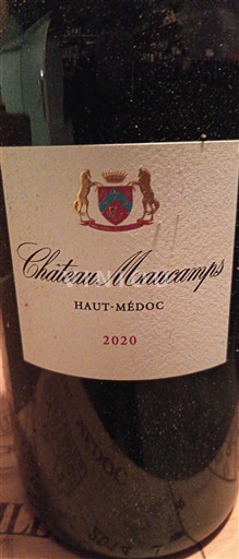 Wijnen Rouge sec Château Maucamps 2020 Frankrijk Bordeaux Haut-Médoc AOC